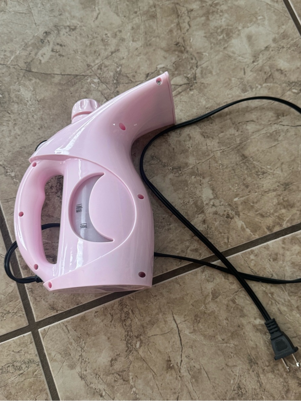 Handheld Pink Fabric Steamer